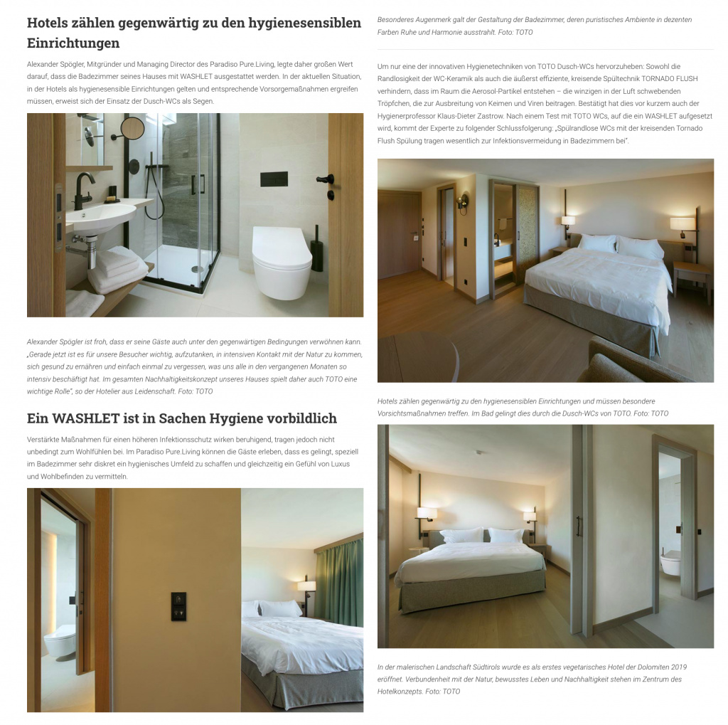 Article About Paradiso Pure.Living in Architektur Zeitung